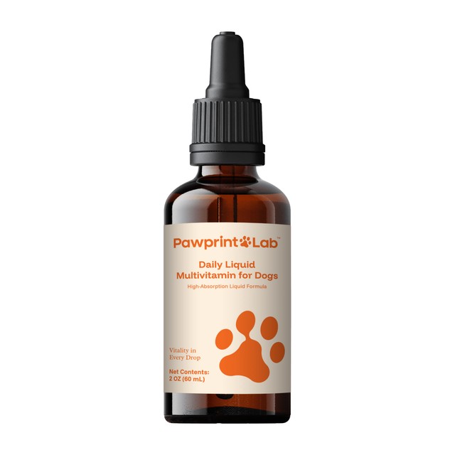 Pawprint Wellness Protocol, 2 fl oz liquid multivitamin bottle