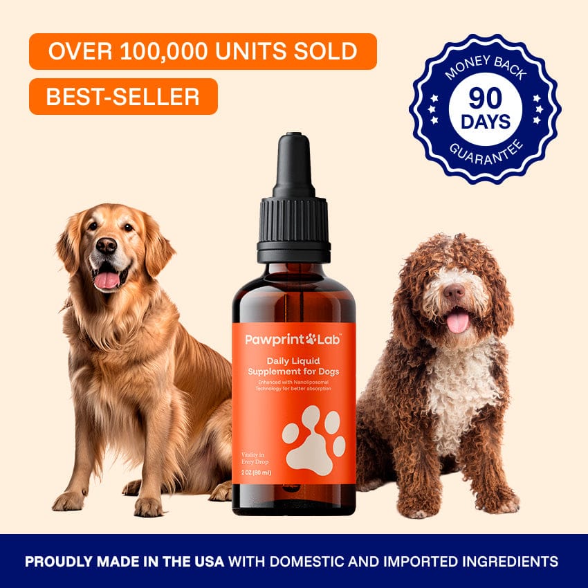 Pawprint Protocol bottle shown on the current product page