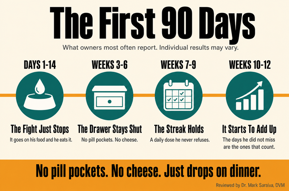 Timeline: The First 90 Days of a daily liquid supplement routine