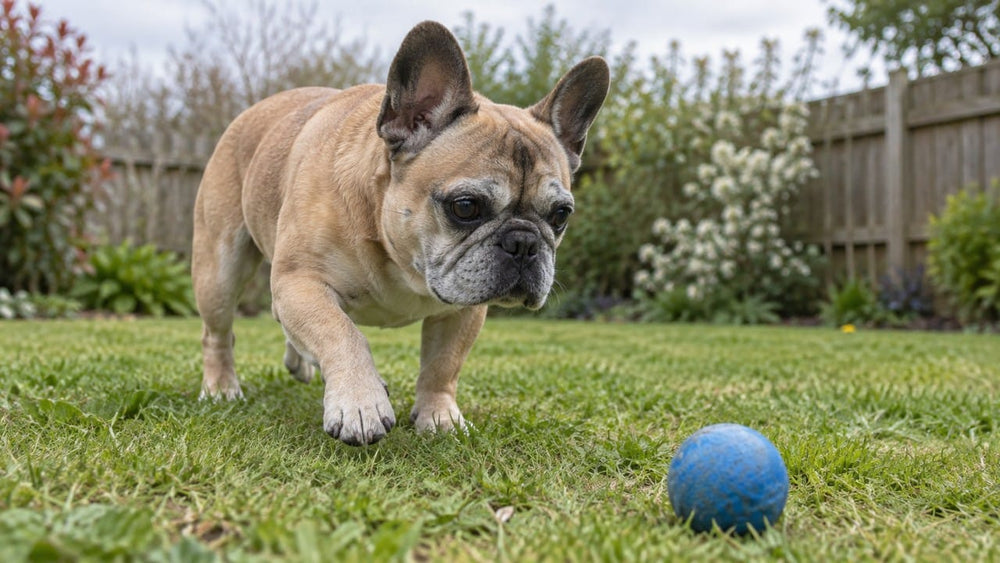 Senior French Bulldog — active scene