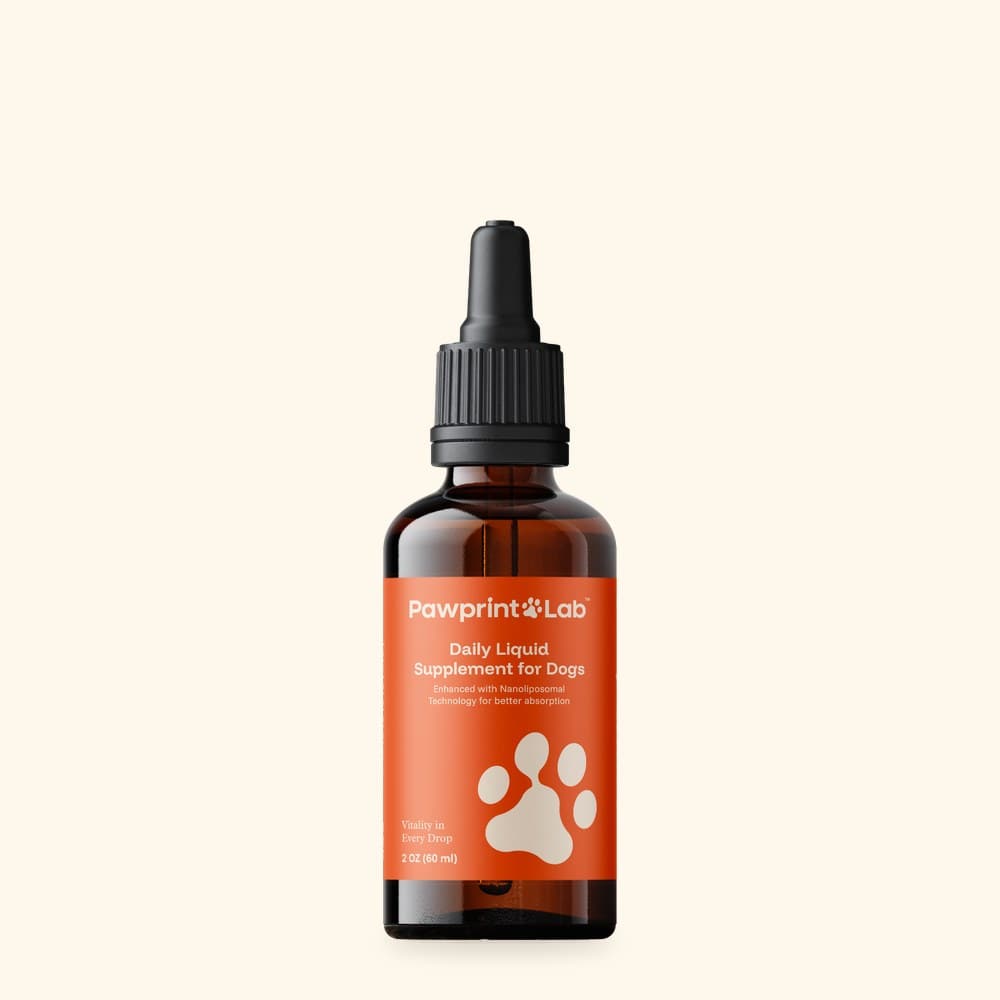 Pawprint Protocol daily liquid supplement for dogs, 2 oz dropper bottle