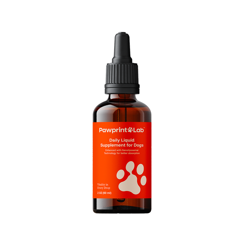 Pawprint Protocol 2 fluid ounce amber dropper bottle