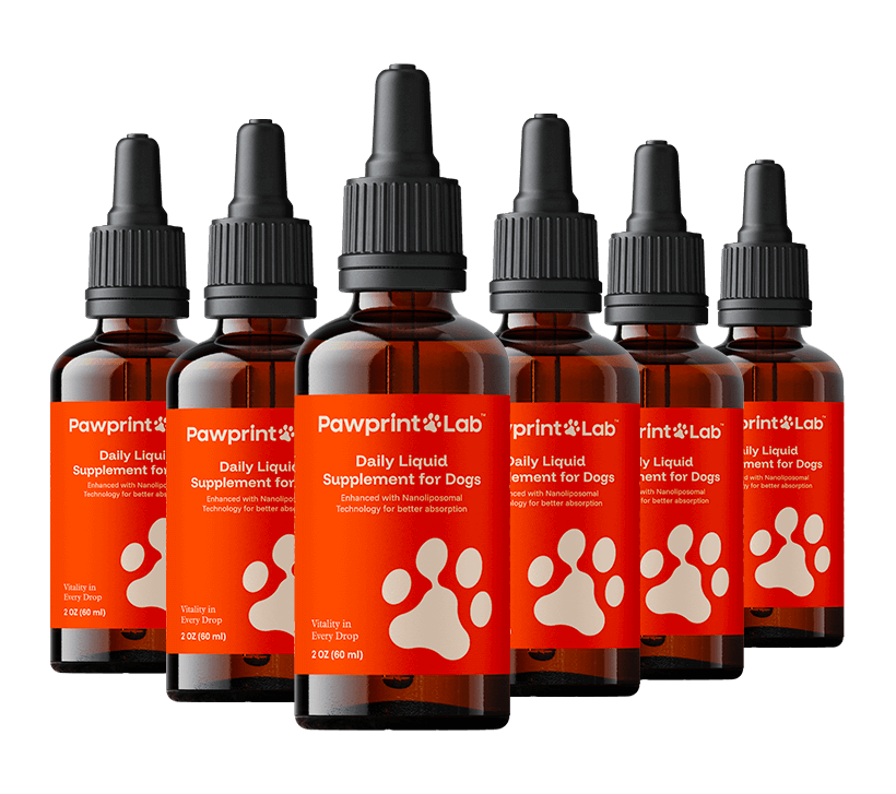 Six bottles of Pawprint Protocol