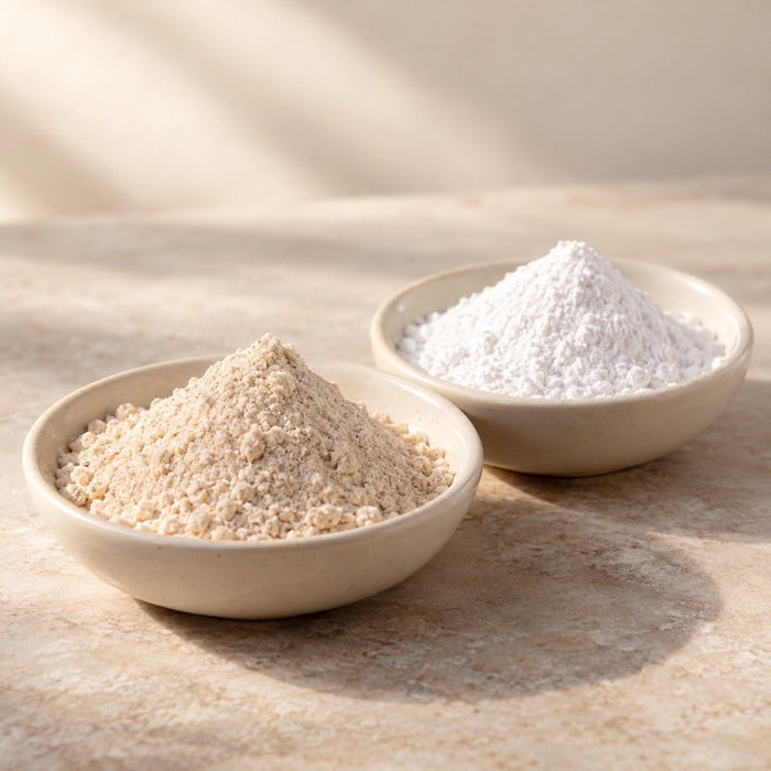 Photorealistic ingredient visualization: β-Glucans + Zinc. Representative imagery.